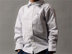 Name It bright white thin stripe shirt